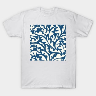 Tropical Leaves on Ocean Blue / Modern Plants T-Shirt